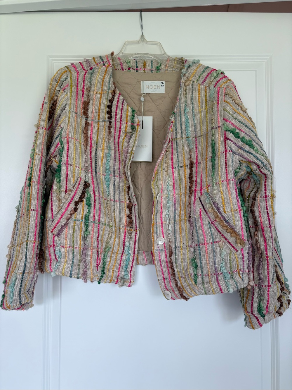 NWT Noen Rainbow Stitch Jacket